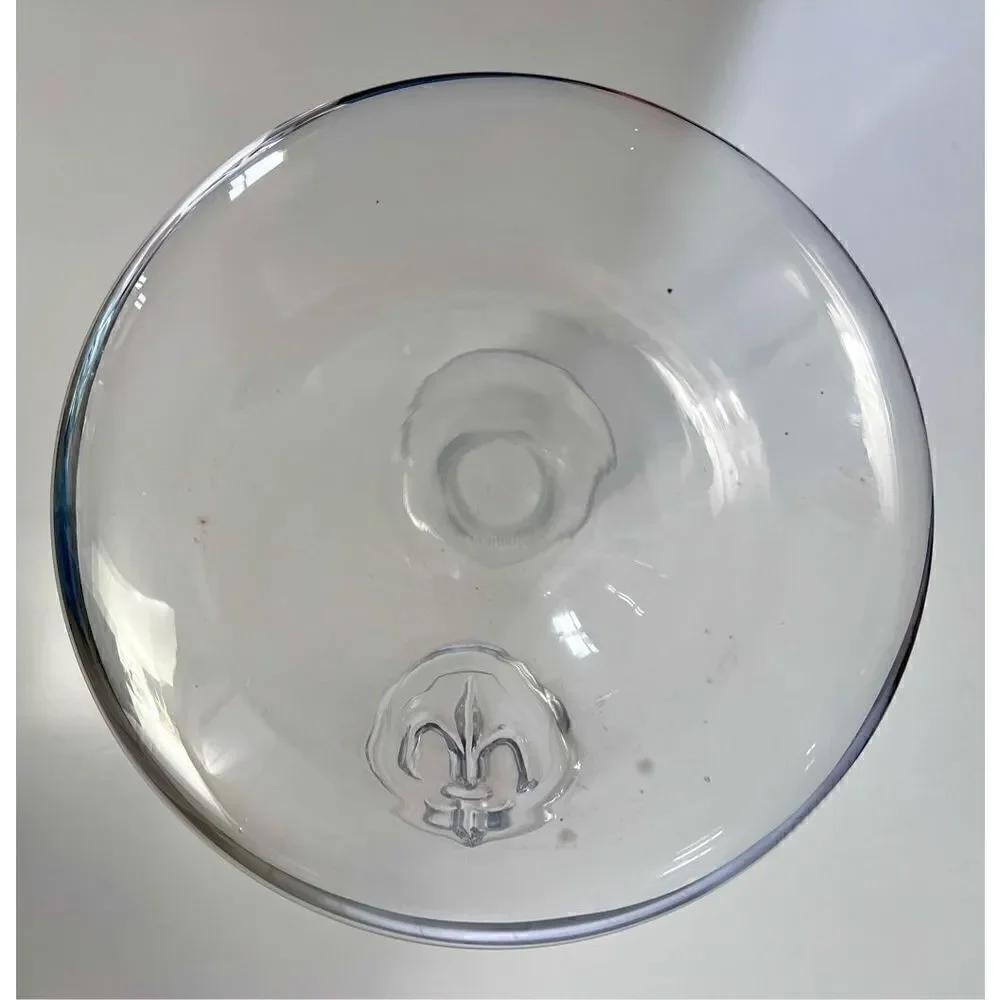 Unique Shannon Glass Wine Decanter with Embossed Fleur de Lis Ensignia